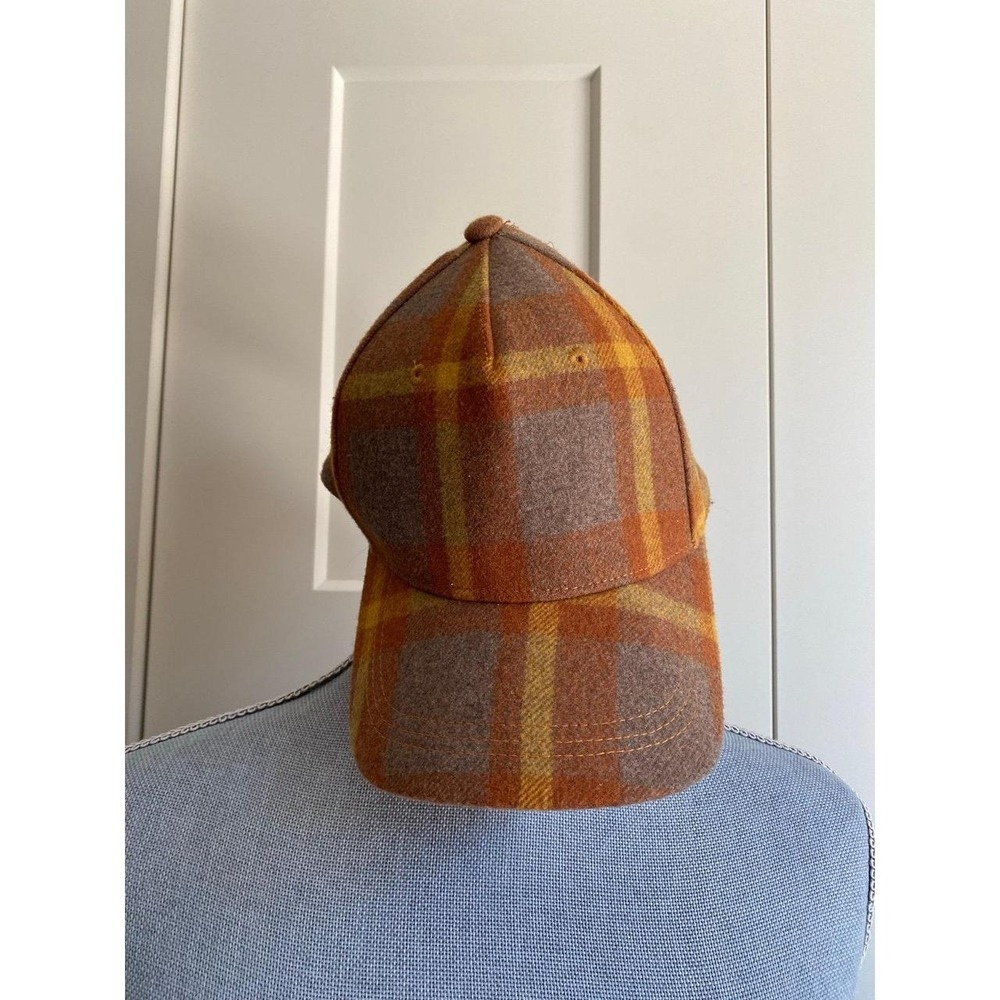 Wool Blend Plaid Hat Adjustable Strap-back Unbranded S3